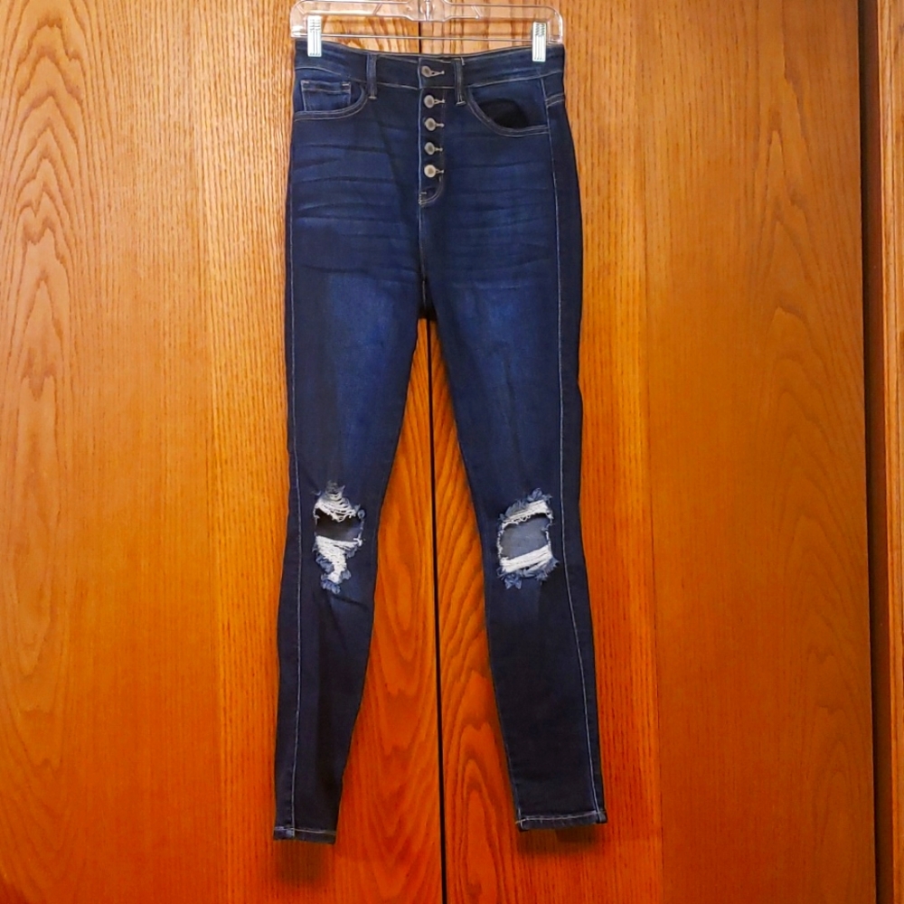 Kan Can Navy Women's Size/Waist 26 Skinny Jeans